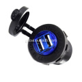 Car Phone Charger DC 12V 4.8A Blue LED Dual USB Charger Factory